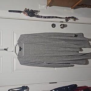 Worn 1x lane bryant long gray sweater cardigan